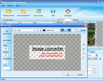 Användargränssnittet i Best Gratis Image Converter